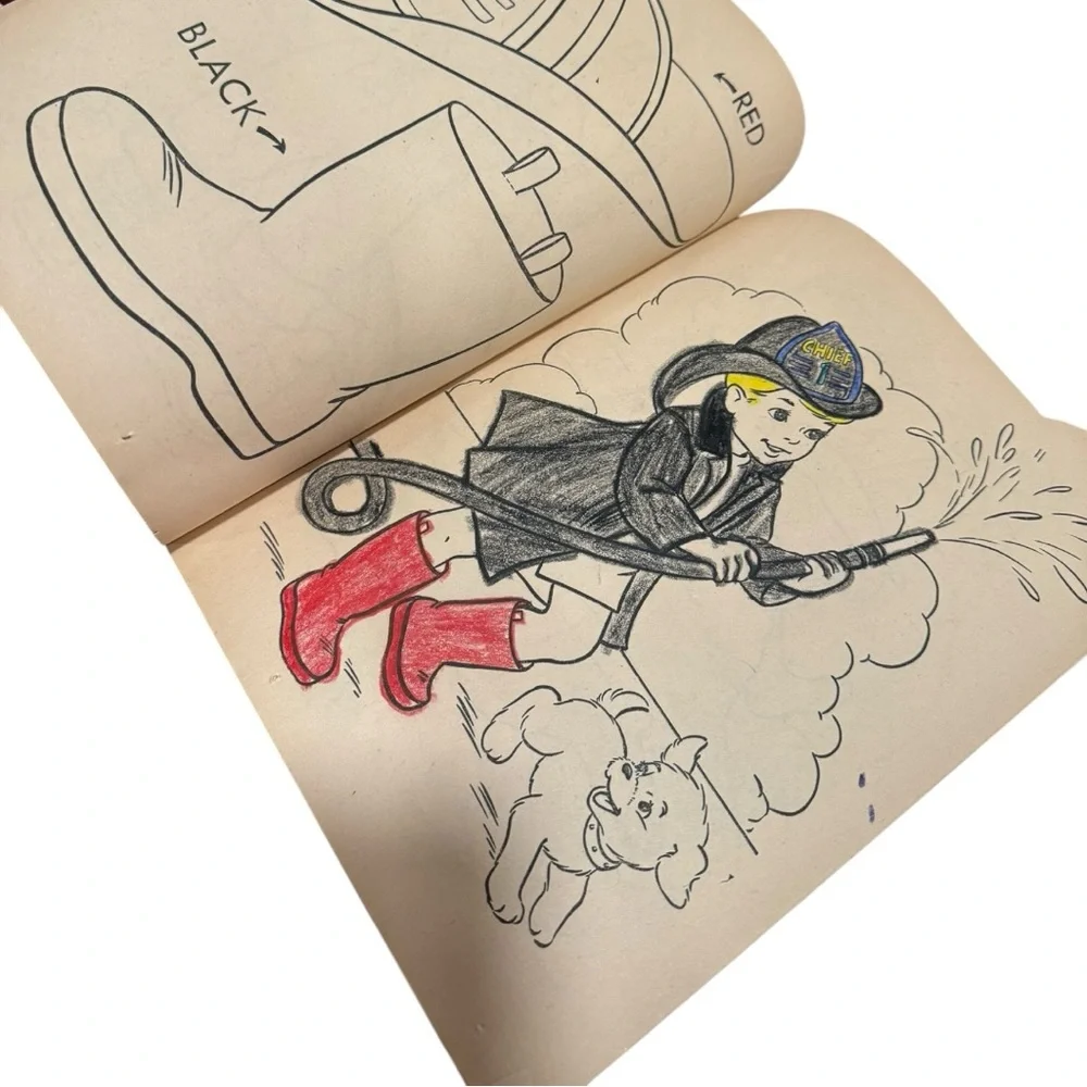 Vintage Littler League Coloring Book – Samuel Lowe Co. – 1950s Baseball